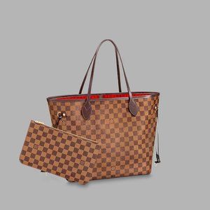 NWT Louis Vuitton Neverfull MM Daimer Ebene
